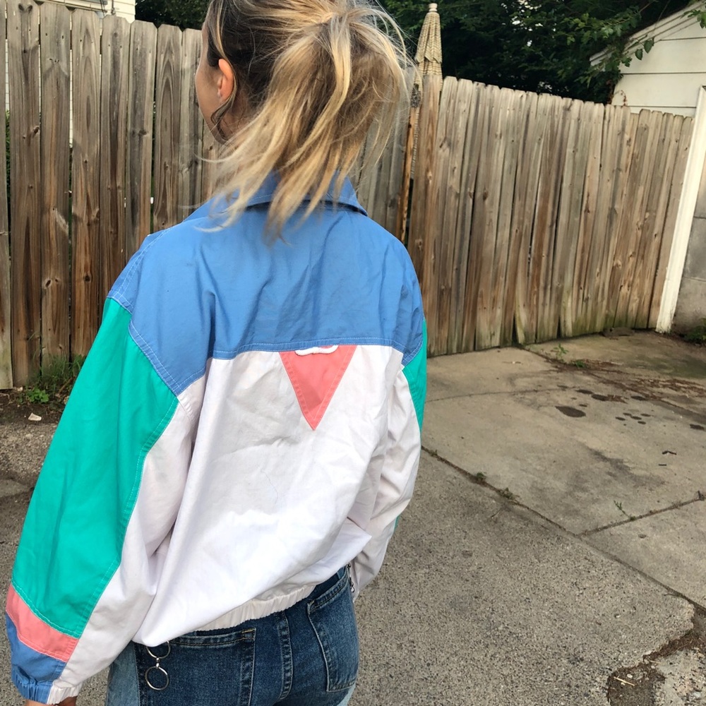 90s pastel zip up! - Picture 2 of 3